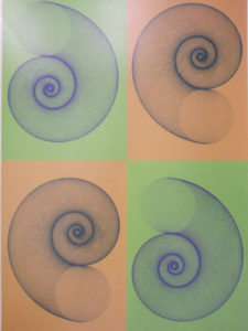 Caracol obtenido por desplazamiento de una circunferencia sobre una espiral logarítmica - Abel Martín